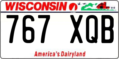 WI license plate 767XQB