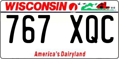 WI license plate 767XQC
