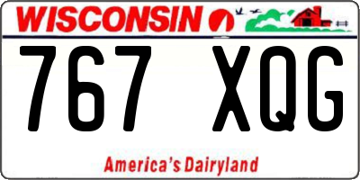 WI license plate 767XQG