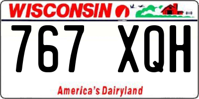 WI license plate 767XQH