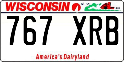 WI license plate 767XRB