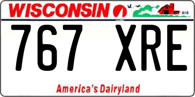 WI license plate 767XRE