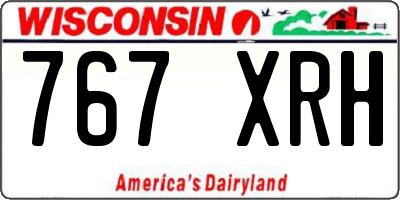 WI license plate 767XRH