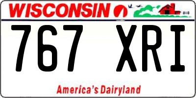 WI license plate 767XRI