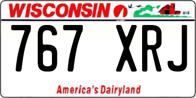 WI license plate 767XRJ