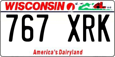 WI license plate 767XRK