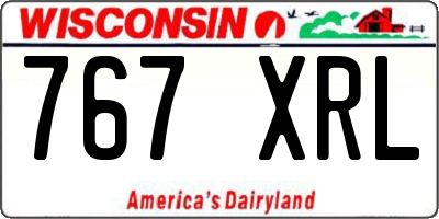 WI license plate 767XRL