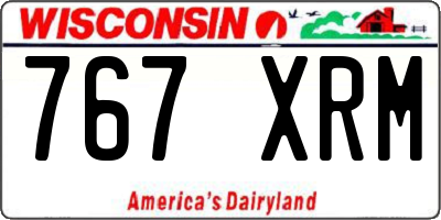 WI license plate 767XRM