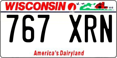 WI license plate 767XRN