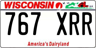 WI license plate 767XRR