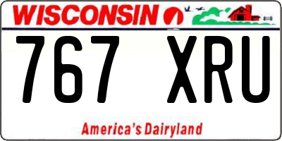 WI license plate 767XRU