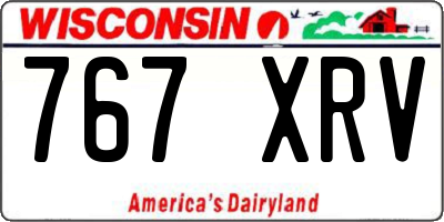 WI license plate 767XRV