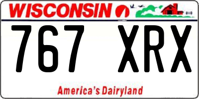WI license plate 767XRX