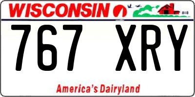 WI license plate 767XRY