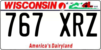 WI license plate 767XRZ