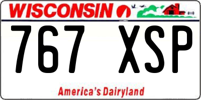 WI license plate 767XSP