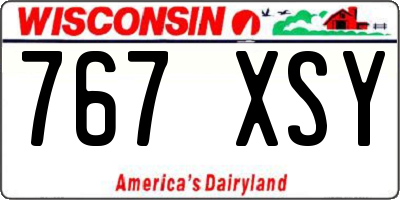 WI license plate 767XSY