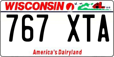 WI license plate 767XTA
