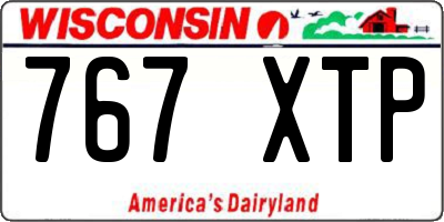 WI license plate 767XTP