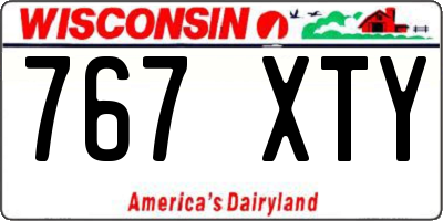 WI license plate 767XTY