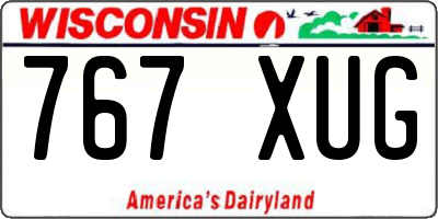 WI license plate 767XUG
