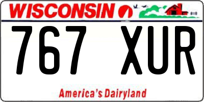 WI license plate 767XUR