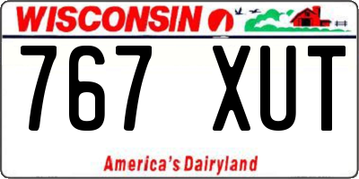 WI license plate 767XUT