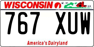WI license plate 767XUW