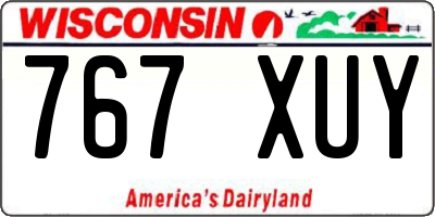 WI license plate 767XUY