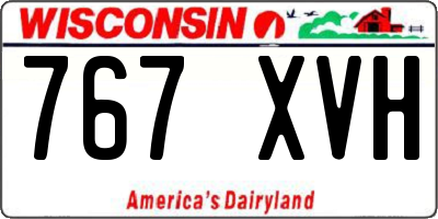 WI license plate 767XVH