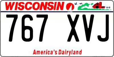 WI license plate 767XVJ