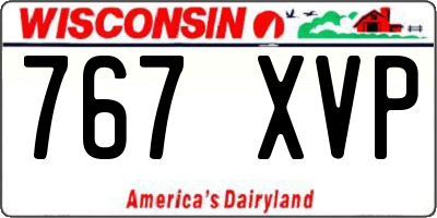 WI license plate 767XVP