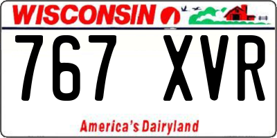 WI license plate 767XVR