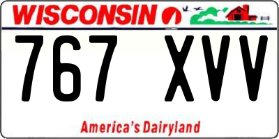 WI license plate 767XVV