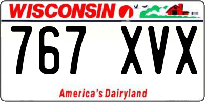 WI license plate 767XVX