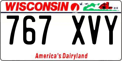WI license plate 767XVY