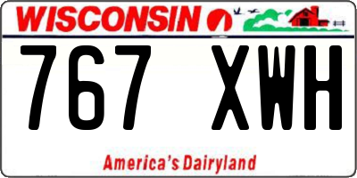 WI license plate 767XWH