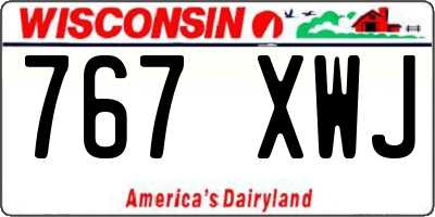 WI license plate 767XWJ