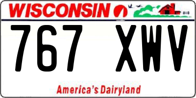 WI license plate 767XWV