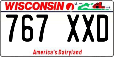 WI license plate 767XXD
