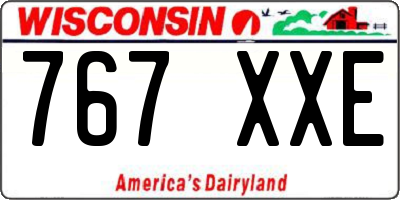 WI license plate 767XXE