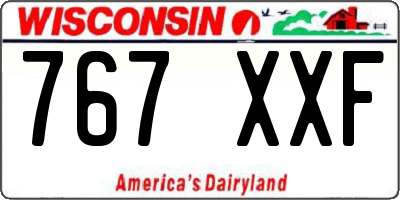 WI license plate 767XXF
