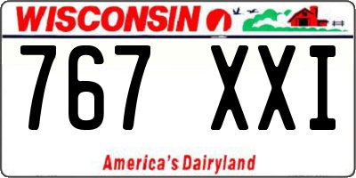 WI license plate 767XXI