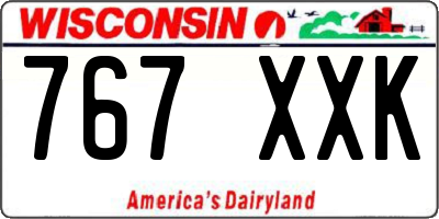 WI license plate 767XXK