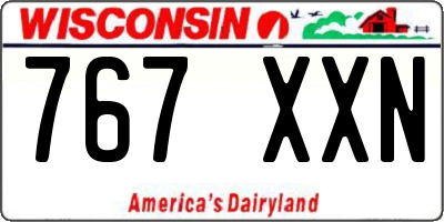 WI license plate 767XXN