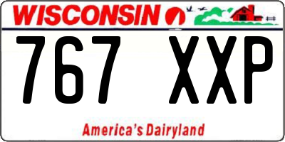 WI license plate 767XXP