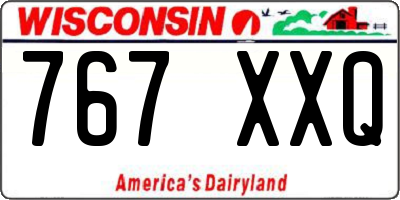 WI license plate 767XXQ