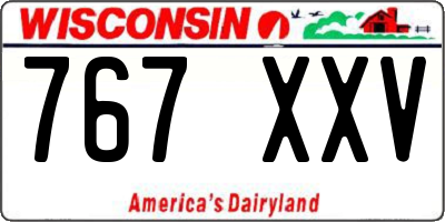 WI license plate 767XXV