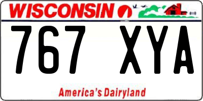 WI license plate 767XYA