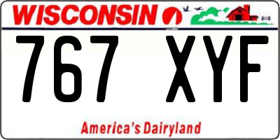 WI license plate 767XYF